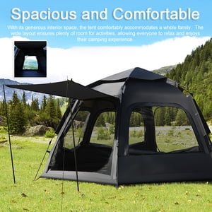 Tente de camping automatique imperméable Portable Tente ouverte rapide & Soleil Protection pour les extérieurs Voyage Camping Randonnée pique-nique
