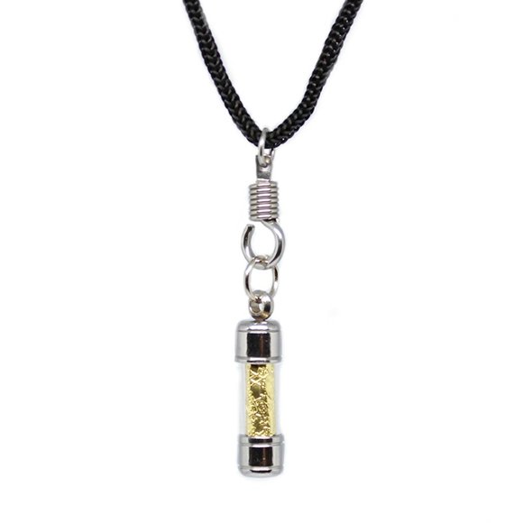 Origin Siam Thai Encased Yant Embossed Prayer Buddhist Psalm Mantra Scroll | Blessed Amulet Pendant | Good Luck Love Protection Karma Necklace (Gold)