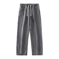 thumbnail image 3 of B91xZ Jeans pour Hommes Skinny Pantalon en Denim Extensible pour Hommes Coupe Droite, GY2 L, 3 of 4