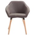 thumbnail image 2 of vidaXL Dining Chairs 4 pcs Taupe Fabric, 2 of 5