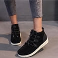 thumbnail image 4 of Espadrilles Sport pour Femmes à Lacets, Bout Rond, Rétro en Flocage, Couleur Unie, Décontractées, 4 of 8