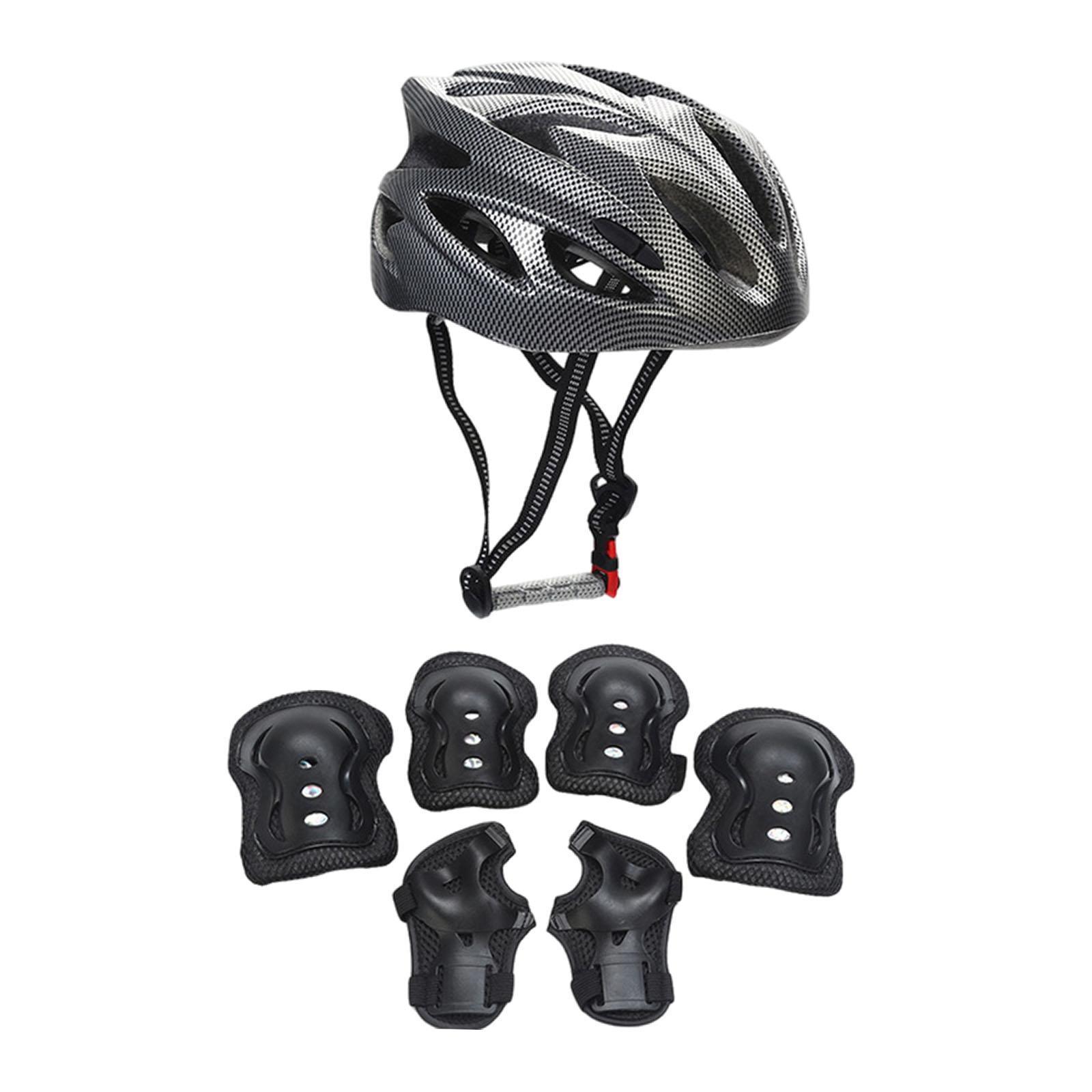koolsoo Kids Helmet and Pads Set Accessories for Inline Skating Sports Rollerblading Black