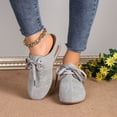 thumbnail image 2 of Sabots à Talon Compensé pour Femmes, Mules à Enfiler, Chaussures Confortables à Lacets, Bout Fermé, Sandales d'Été Sans Talon, 2 of 7