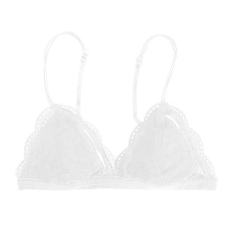 FhsagQ Bra Bras for Women Plus Size Blue with Matching Robe Women's Strapless Bra Removable Triangular Cup Lace Comfort Bra Women's Bras Crotchless Panties White L