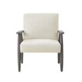 thumbnail image 3 of Posh Living Alton Traditional Fabric & Solid Wood Armchair in Beige/Gray, 3 of 9