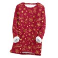 thumbnail image 2 of Hauts pour Femmes Style Décontracté d'Hiver Mode sous-Vêtements Chauds en Peluche Manches Longues Col Rond Hauts pour Femmes en Solde, 2 of 4