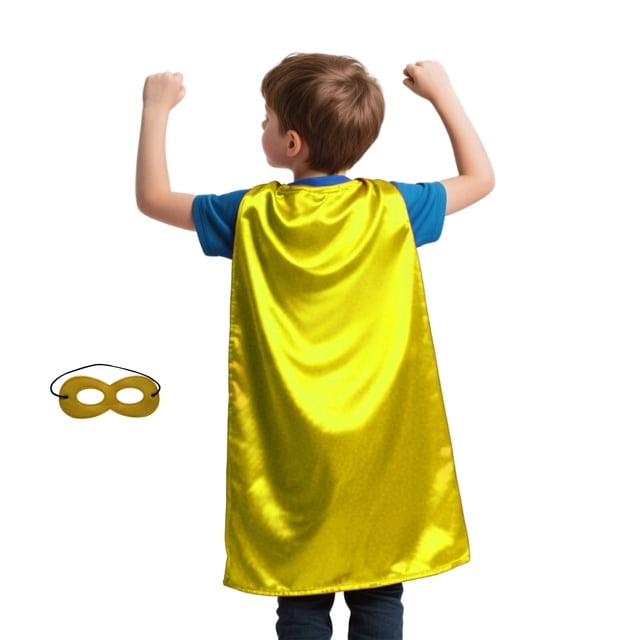 TOPTIE Satin Superhero Costume Capes & Mask Set for Holiday Festivals