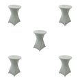 thumbnail image 2 of ZheElen Easy Care Stretch Round Tablecloth Versatile And Environmentally Friendly silver 5Set, 2 of 6