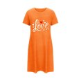 thumbnail image 5 of Amzcrzy Pyjamas pour Femmes Mode Imprimé Cœur Valentines Day Robe Décontractée Confortable à Manches Courtes Chemises de Nuit pour Femmes Valentines Day Cadeaux, 5 of 5