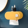 thumbnail image 3 of Commercial Toilet Paper Dispenser Wall-Mounted Home Living Room Creative Punch-Free Tissue Box Kitchen Toilet Storage Box Wall-Mounted Paper Box Wall Mounted Storage Box, 3 of 7