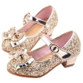 thumbnail image 4 of DPTALR Baby Girls Pearl Crystal Bowknot Sandals Bling Princess Shoes, 4 of 4