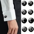 thumbnail image 2 of LYMAYTER Letter Cufflinks 1 Pair Men's Cufflinks - Letter Pattern, Electroplated, 2 of 7