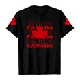 thumbnail image 4 of Fgnfyis T-Shirts Graphiques pour Femmes pour l'Été, Tenue Décontractée, Confortable, Manches Courtes, Col Rond, Tee avec Imprimé Patriotique de la Fête du Canada, T-Shirts pour Femmes, Noir, P, 4 of 4