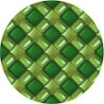 thumbnail image 1 of Ahgly Tapis Rond Lavable en Machine Intérieur Transitionnel Vert Pois, 5 Pieds Rond, 1 of 7