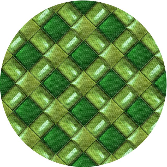 Ahgly Tapis Rond Lavable en Machine Intérieur Transitionnel Vert Pois, 5 Pieds Rond