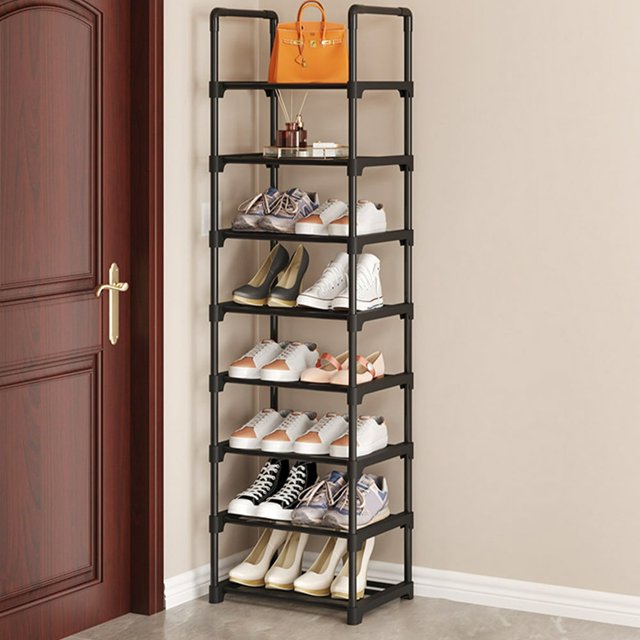 Shoe Rack 5/8 Tiers Metal Shoes Storage Organizer Easy Assembled Multifunctional Shoe Rack for Hallway Bedroom Entryway Living Room