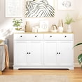 thumbnail image 2 of HOMCOM Sideboard Cabinet with Storage Drawers Adjustable Shelves White, 2 of 10