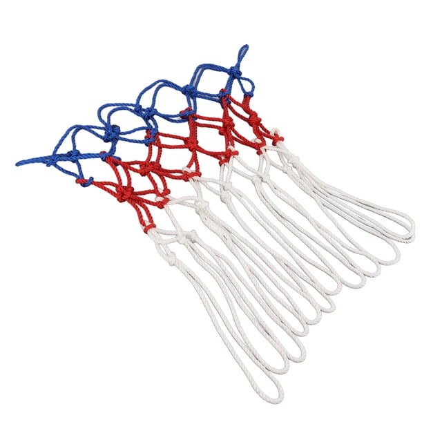 Filet de Basketball, Installation Facile Durable Rouge Blanc et Bleu Filet de Basketball de Remplacement pour Entraînement pour Écoles