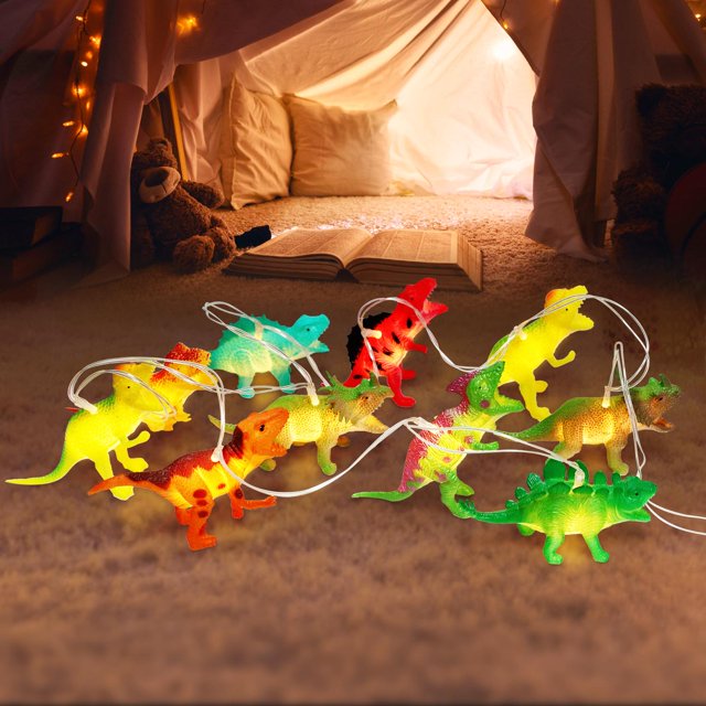 Led Fairy Lights Dinosaur String Light Children's Room Decoration 2 Meter 10 LED Fairy Lights Dinosaur String Light Decorative Lamp Party Fun Night Light Children's Room Decoration