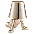 thumbnail image 1 of Mistaha Lampe de Table Creative Touch Control à Intensité Réglable Golden Thinker en Pose Debout - Batterie 1800 mAh - Câble de Chargement USB Inclus, 1 of 7
