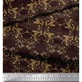 thumbnail image 1 of Soimoi Velvet Fabric Filigree Damask Decor Fabric Printed Yard 58 Inch Wide, 1 of 3