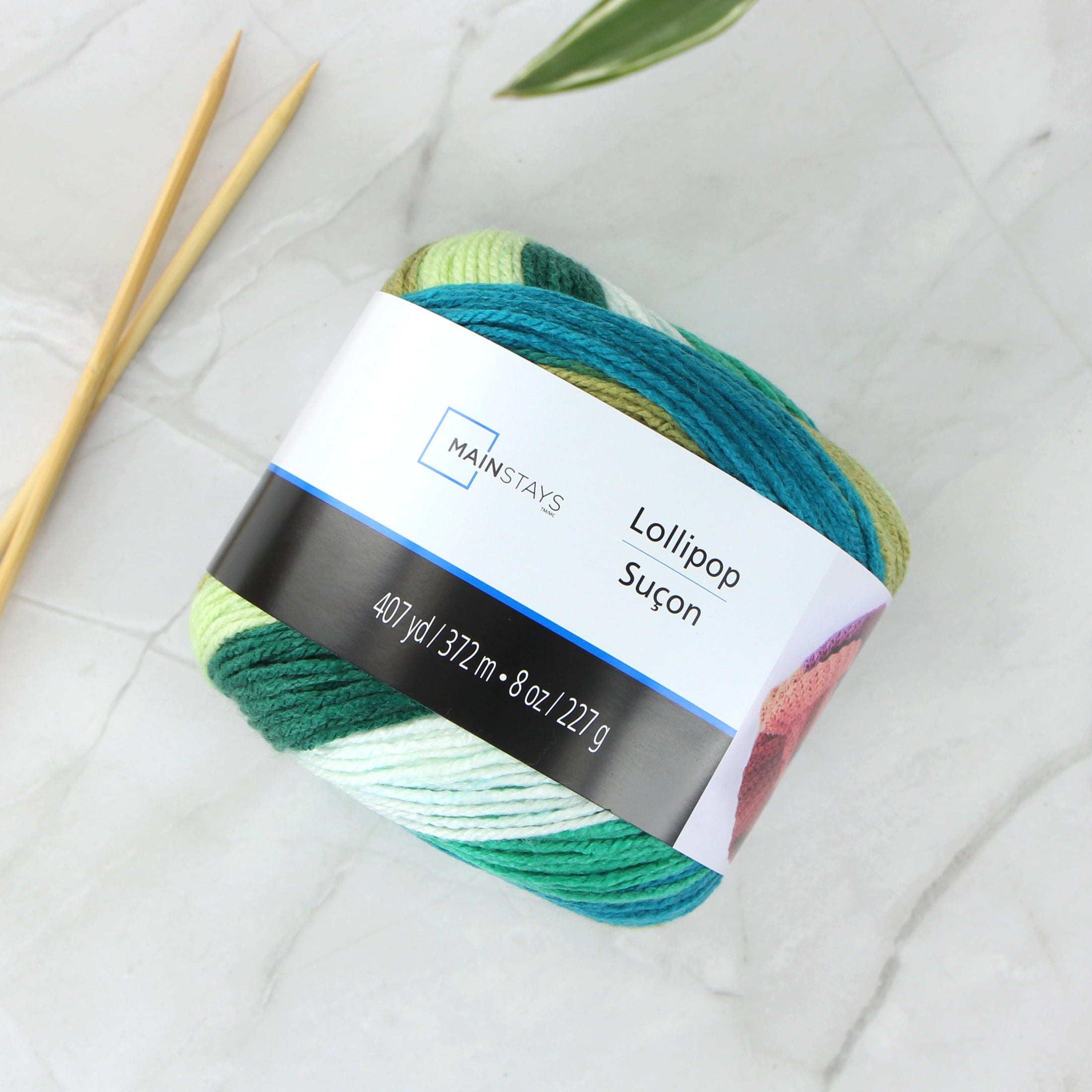 Mainstays - laine - vert - 100 % acrylique, nylon - #4