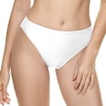 thumbnail image 3 of B91xZ Womens Swimsuit Ruched High Waisted Bikini Bottom Retro Vintage Swim Short Tankinis,White XL, 3 of 4
