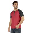 thumbnail image 3 of Inkmeso T-Shirts Classiques Henley à Manches Raglan Courtes en Coton Légers Unis pour Hommes, 3 of 7