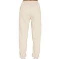 thumbnail image 5 of MAWCLOS Women Jogger Sets Long Sleeve Tracksuit Set Solid Color Two Piece Outfit Breathable Sports V Neck Sweatsuits Apricot M, 5 of 5