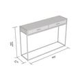 thumbnail image 4 of Safdie & Co. Table Console 48L Bois Brun Récupéré 2 Tirroirs Métal Noir, 4 of 4