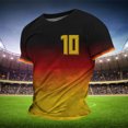 thumbnail image 2 of LUOGENLI T-shirts pour Homme pour Hommes Masculin Allemagne Athlète Numéro Imprimé Manche Courte Col Rond T-Shirt Floral Mode Chandail de Base Hauts T-shirts pour Hommes T-shirts Graphiques T-shirts Vintage Saint-Patrick Gris TTTG, 2 of 4