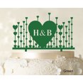 thumbnail image 1 of Monogram Cake Topper First Name Initial Heart Cake Topper, 1 of 1
