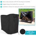thumbnail image 2 of Sunnydaze Outdoor Weather-Resistant Heavy-Duty Durable Polyester with PVC Backing Firewood Log Rack Cover - 5' - Black, 2 of 7