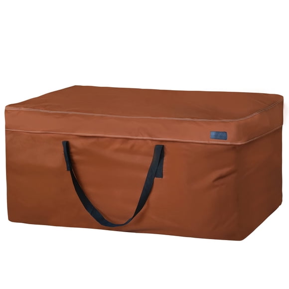 NettyPro Sacs de Rangement pour Coussins de Patio Extérieur, Résistants à l'Eau, Grand Sac de Rangement avec Fermeture Éclair et Poignée pour Coussin de Mobilier de Patio, Sapin de Noël 7,5 Pi, 50 x 15 x 25 Po,
