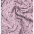 thumbnail image 1 of Soimoi Brown polyester Crepe Fabric Clover Floral Print Fabric by the Yard 52 Inch Wide, 1 of 6