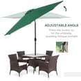 thumbnail image 4 of Outsunny Parasol de Marché Rond 3 m x 2,4 m, Vert, 4 of 10