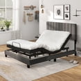 thumbnail image 4 of Costway Queen Upholstered Platform Bed Frame Mattress Foundation Box Spring Needed Gray, 4 of 10