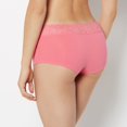 thumbnail image 3 of Boyshort Cotton Panty With Lace Trim in Hot Pink, 3 of 5