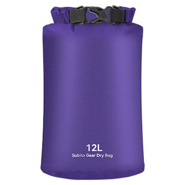 Sac Étanche pour Natation, Sacs de Trucs Imperméables, Vêtements, Eau, Kayak, Camping, Résistance, Paquet de Rangement, Extérieur, pour Sports, Course, Randonnée, Violet/12 L