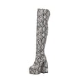 thumbnail image 2 of Cameland Patchwork Serpentine Platform Ultra High Heel Winter Ladies Over The Knee Boots, 2 of 7
