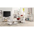 thumbnail image 4 of Pemberly Row Modern Coffee Table with Shelf in White Wood Finish, 4 of 5