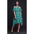 thumbnail image 3 of Bimba Butterfly Print Flutter Sleeve Womens Party Tunic Cold Shoulder Midi Dress-X-Large, 3 of 6