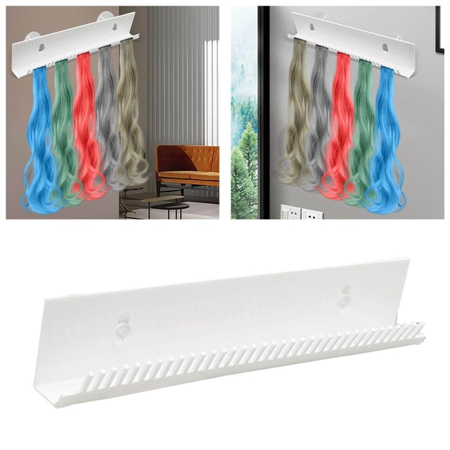 Langgg Hair Salon Spa Hair Extensions Display Storage Holder for Braiding White