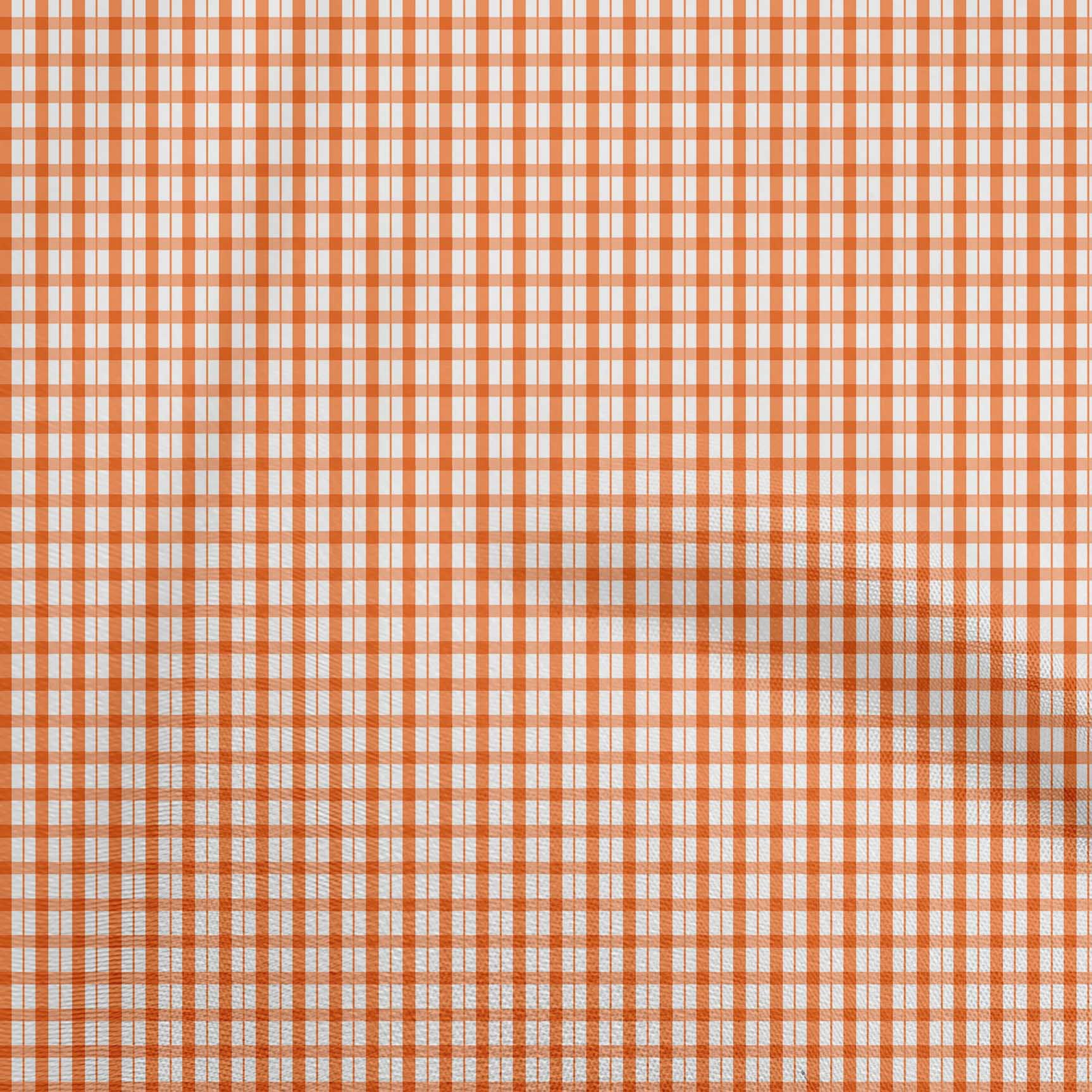 oneOone Velvet Orange Fabric Check Fabric For Sewing Printed Craft Fabric By The Yard 58 Inch Wide