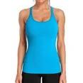thumbnail image 1 of Charmo Women's Ribbed Camisole Workout Tank Tops with Built in Bra Basic Undershirt, 1 of 7