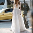 thumbnail image 2 of Ketyyh-chn99 Robes Formelles pour Femmes et Robes de Soirée Robe de Mariée Robe Maxi Soirée Élégante Robes Élégantes Robe de Soirée Formelle pour Invitée de Mariage Blanc,m, 2 of 5