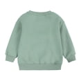 thumbnail image 5 of PMVFHDE Chandail à Col Rond pour Bébé Garçon Fille Couleur Unie Manches Longues Automne Printemps, Vert, 9-12 Mois, 5 of 5