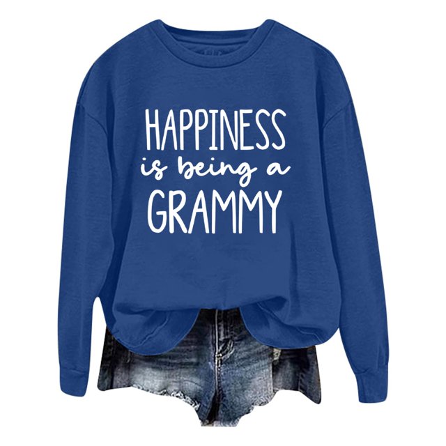 WEAIXIMIUNG Sweat-Shirt Surdimensionné pour Femmes Mode Décontractée Couleur Unie Manches Longues Imprimé Lettre Col Rond Hoodie