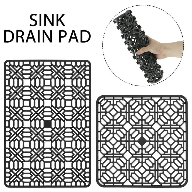 Silicone Sink Mat Protector 15.74x10.62inch Anti-Slip Kitchen Sink Mat Grid Heat-Resistant Sink Grid Protecting Mat