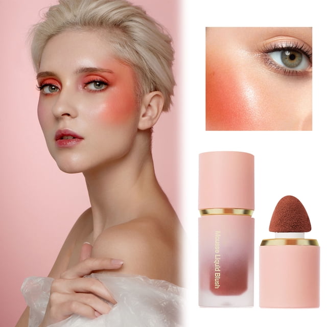 WIFKLSIIPG Liquid Makeup for Cheeks Natural Glossy Face Makeup Velvet Texture Long Lasting 6.5ml